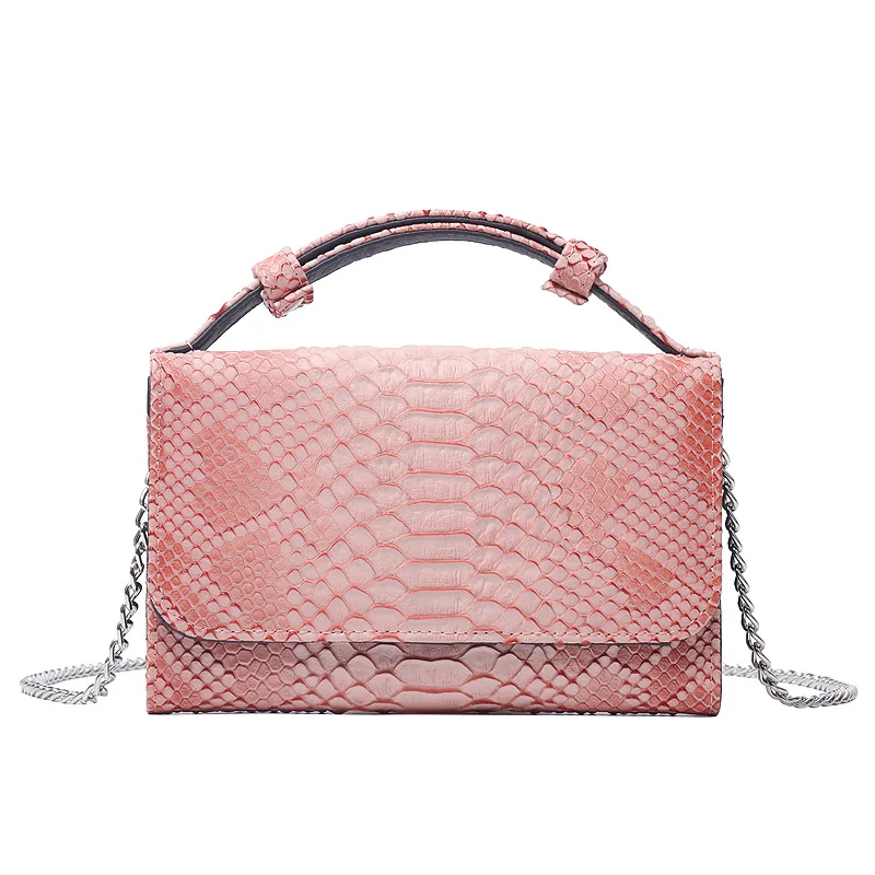 New fashion Pu leather alligator pattern ladies crossbody shoulder chain card bags mini purse and handbags women