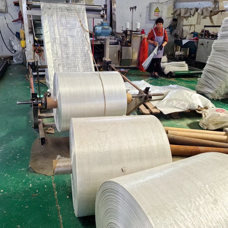 transparent clear PP woven cloth Roll for corn wheat 25kg 50kg bag