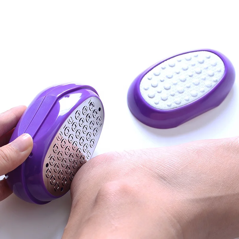 Cona  removable oval egg shape foot file feet care tools dead skin remover foot rasp