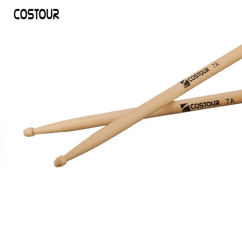 Costour China Factory 5A Hard Maple Drum Stick Musical Instruments For Drum Set