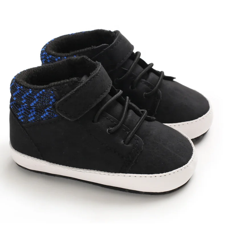 Детские кроссовки Детская спортивная обувь для мальчиков из искусственной кожи искусственная (-ый) с высокими голенищами на открытом воздухе Анти-скольжения на мягкой подошве дышащая удобная обувь для новорожденных детская обувь