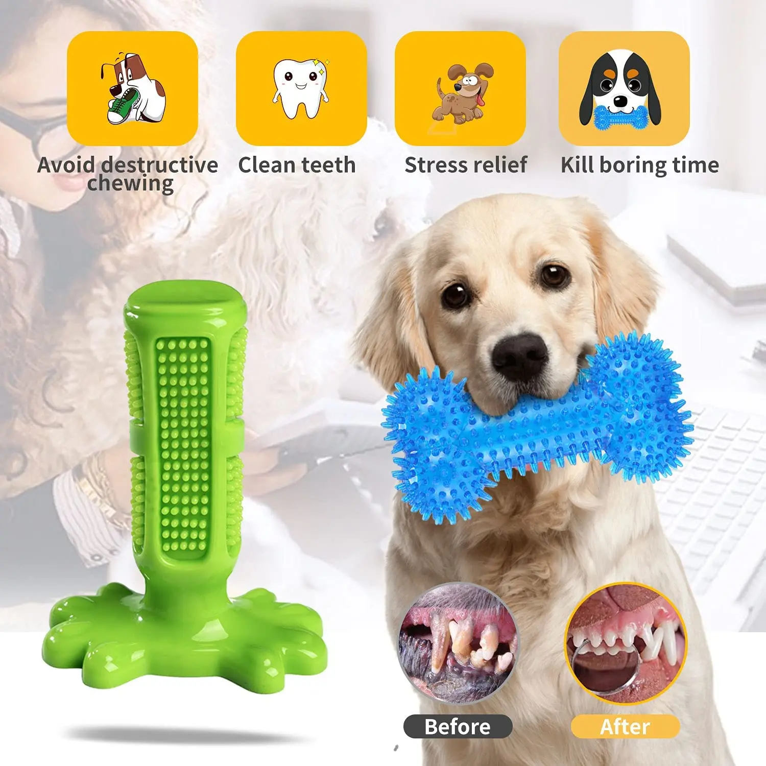 Kingtale Pet Supplies Dog Chew Toys Puppy 18 Pack Puppies Teething Chew Toys With Dog Toys Pet Accessories of pet supplies