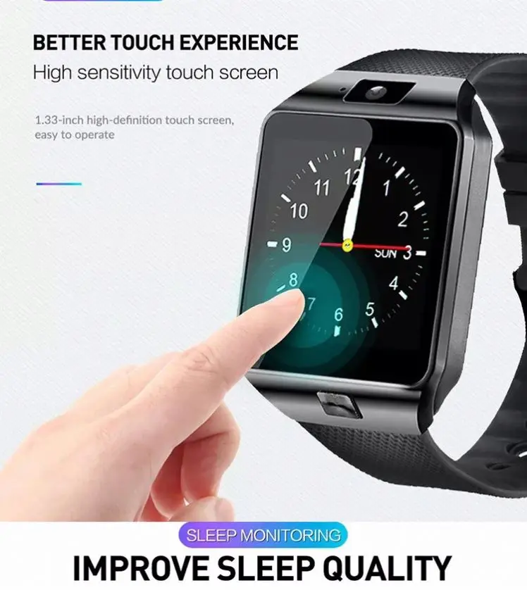Умные часы Inteligente Reloj с камерой SIM-видео функцией Wi-Fi Dz09