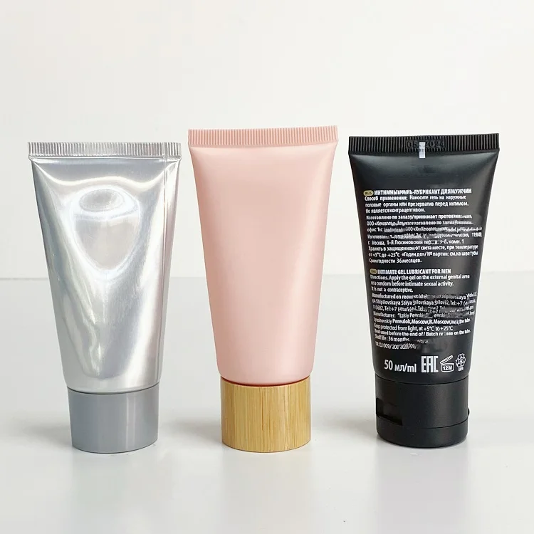 120g 150g 200g 250g Empty Plastic Facial Cleanser Scrub Butter Matte Black Soft Cosmetic Lotion Squeeze Tube for Cream