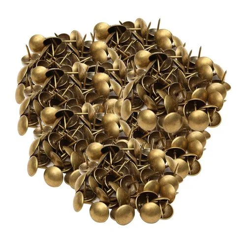 Brass Decorative Thumb Nail Push Pins Sofa Furniture Thumbtacks Flower Thumb Tacks Gold Pushpins for Photos Wall Corkboards Pins