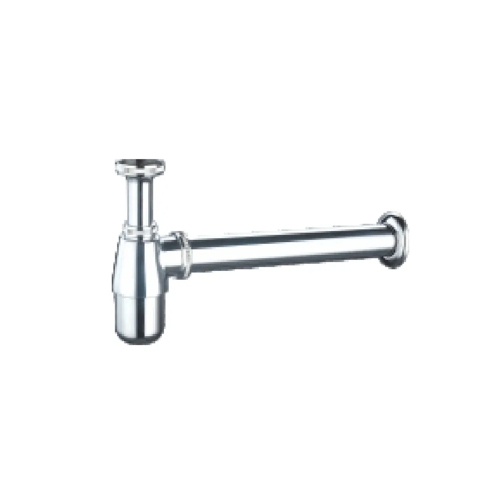 Chrome Plated CE Brass Round Bathroom Wash Basin Sink drain trap Waste Pipe Drain Bottle Trap