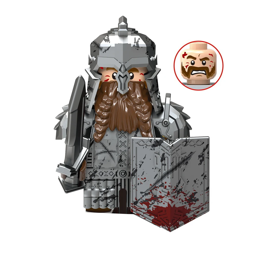 X0314 Mini Dwarf Warrior Action Bricks Building Block Figures Kids Toy Gift Educational action figures set models toys for child