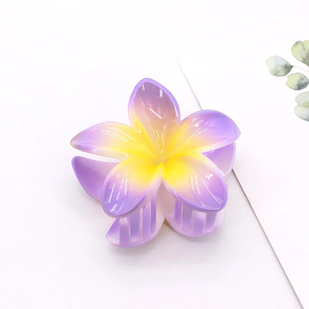 IFOND New Korean Large Flower Acrylic Hair Clips Plastic Resin Colorful Glossy Women Hair Claws For Thick Hair