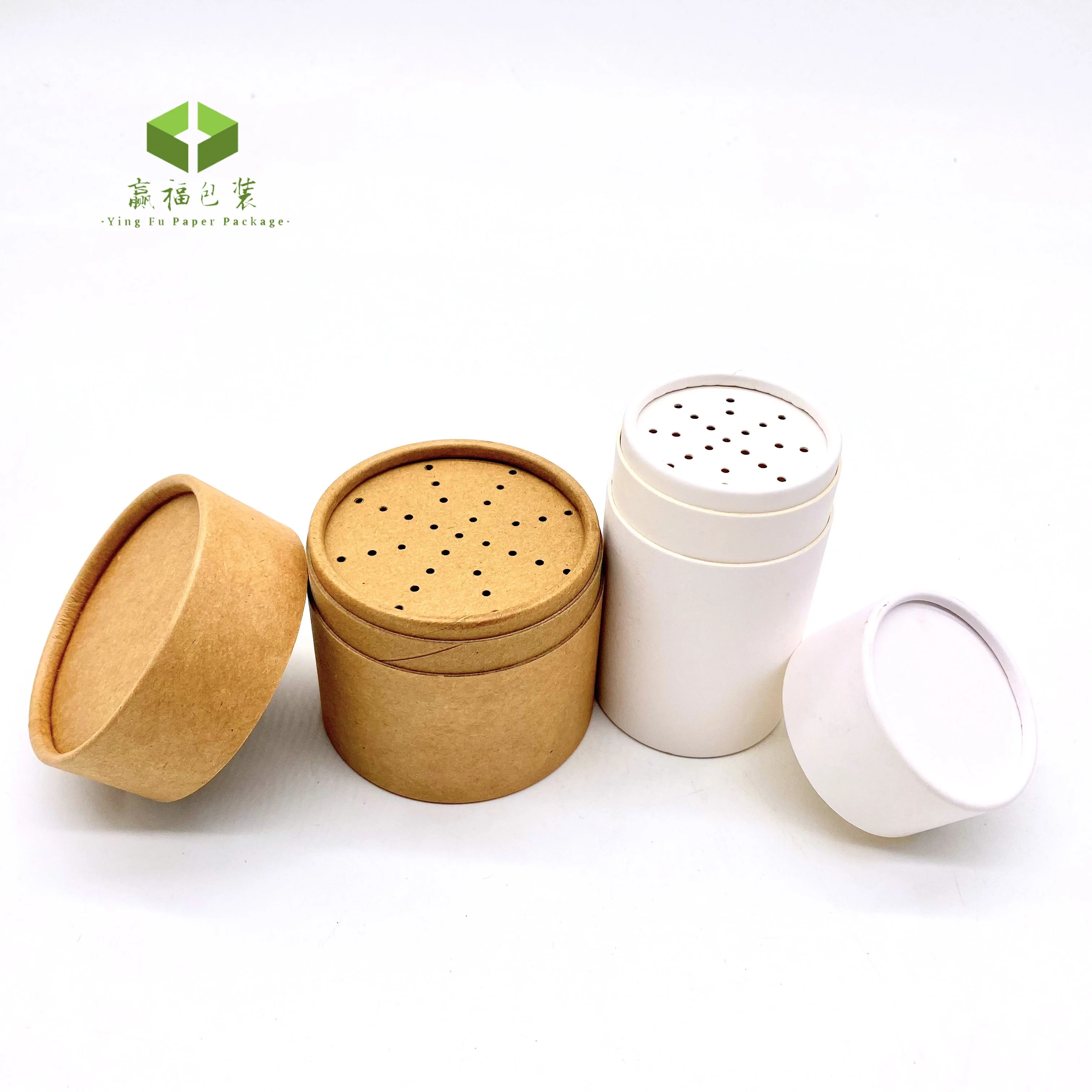 paper packaging tube with sifter for loose powder container paper cosmetic packaging