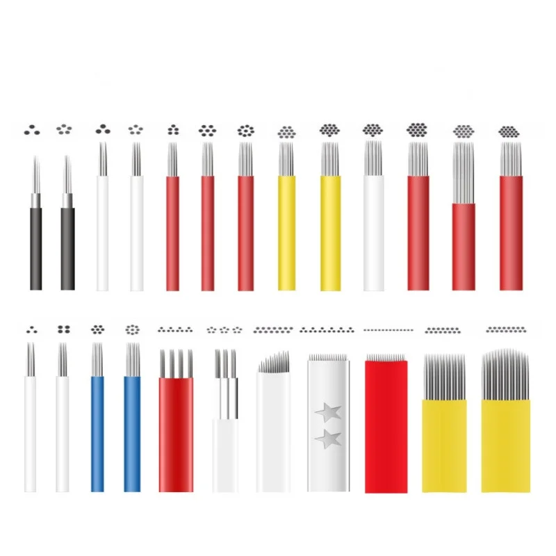 Wholesale Disposable Eyebrow Embroidery Tattoo Blades Microblading Needles Cartridges