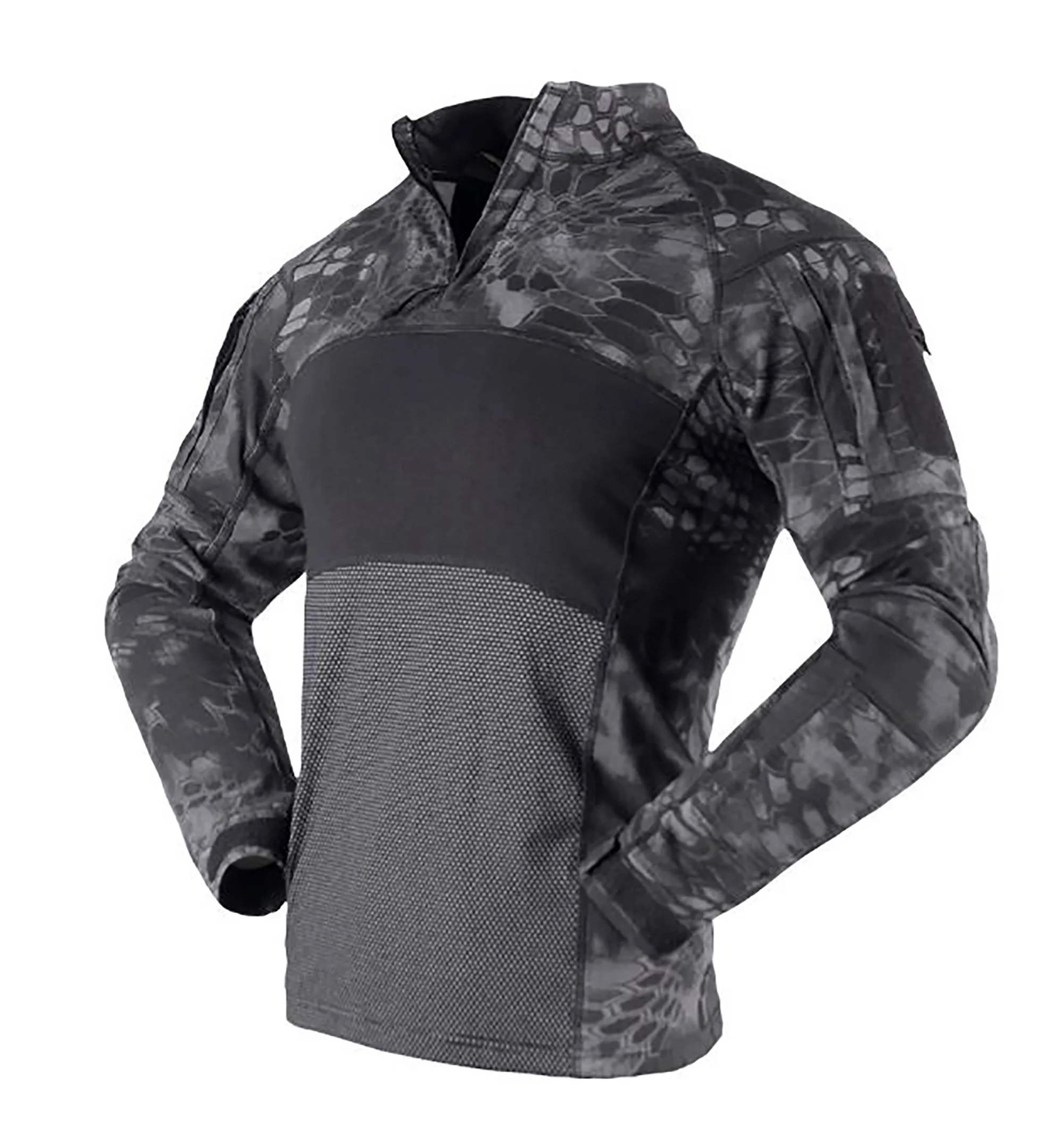 Military Knit Black Python Camouflage Frog Military Uniform, Outdoor Combat Suit