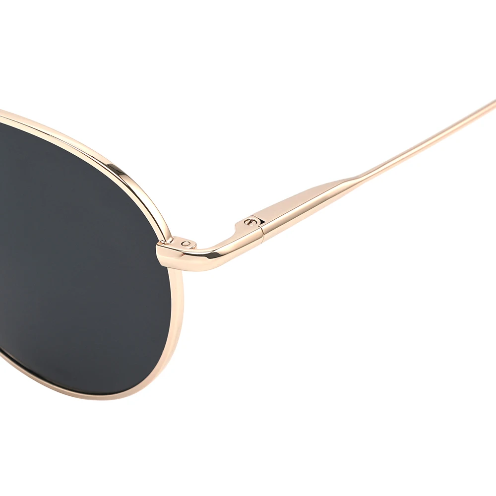 Sunglasses factory wholesale classic round shape frame women fashion polarized metal sunglasses