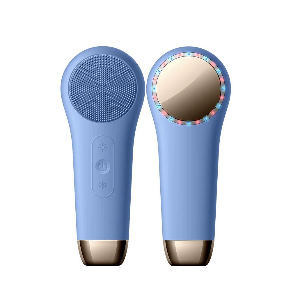 Водонепроницаемая перезаряжаемая ультразвуковая Новая электрическая вибрационная силиконовая щетка для чистки лица 4 в 1