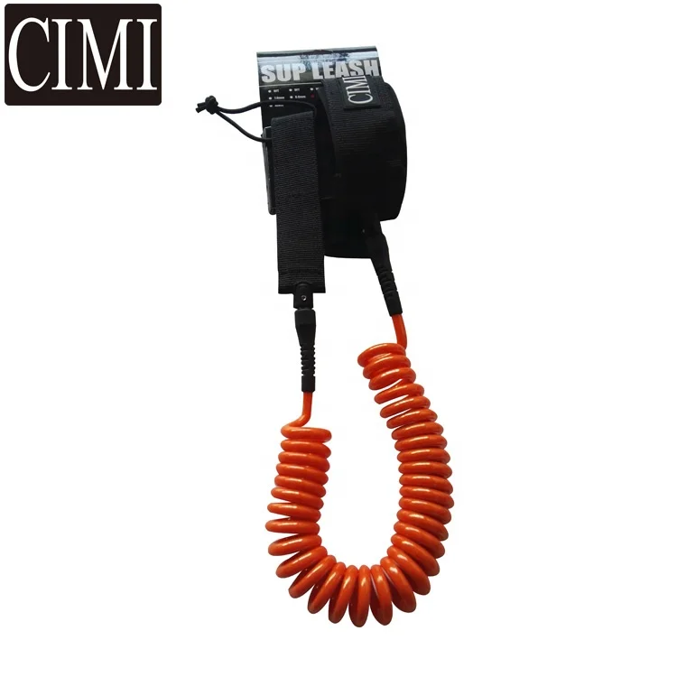 Coiled Paddle Board Leash Leg Rope for SUP Safe Surfing