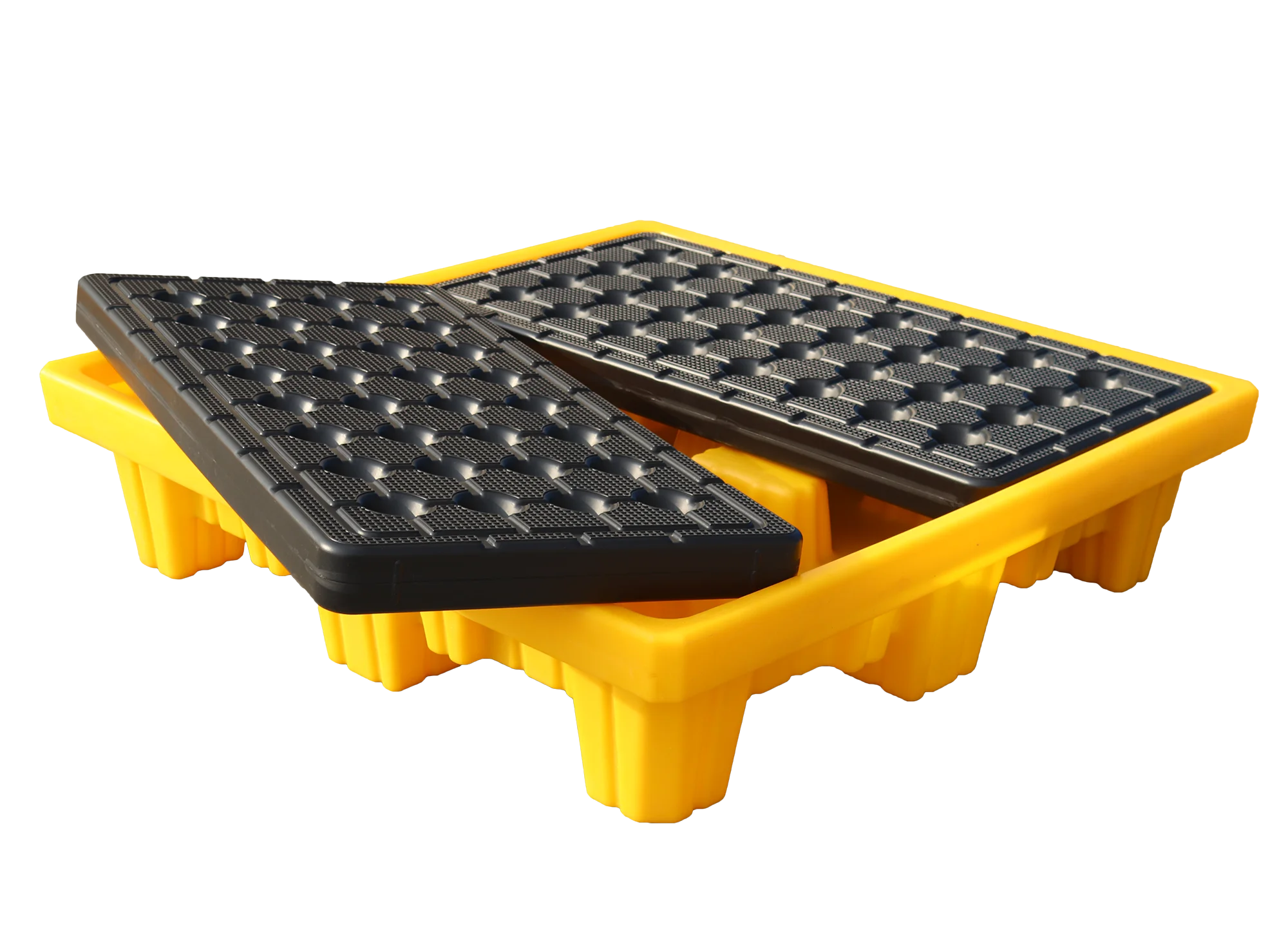 Laboratory and factory supplies Plastic Drum Spill Pallets SAI-U DP004H Chemical Storage Leakproof Poly 4 Drums Oil