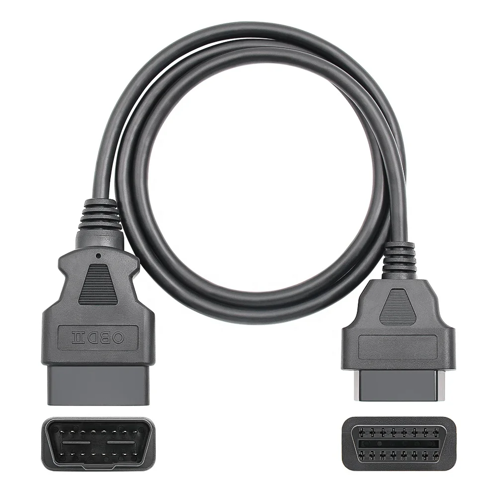 Universal 16PIN Full Chip 100CM OBD2 Male to Female OBD2 Extension Cable Support For All OBDII Code Scanners