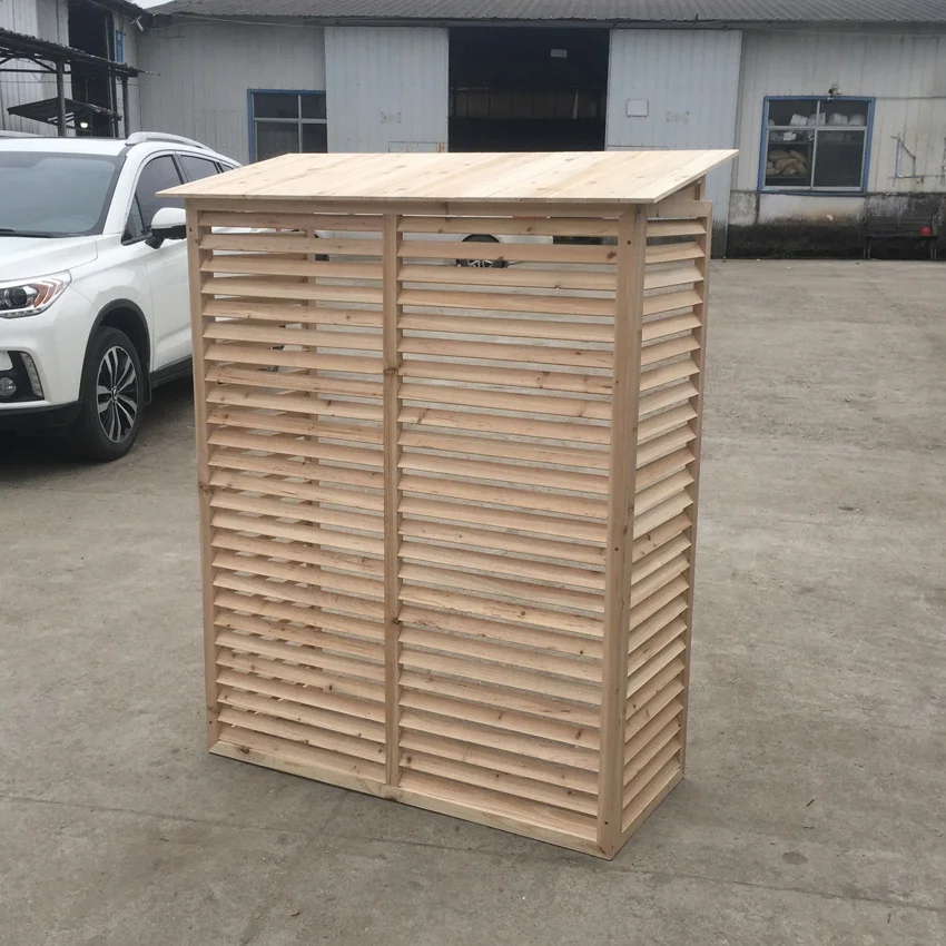 Outdoor air conditioner cover decorative conditioner protect cover wooden air condition cover