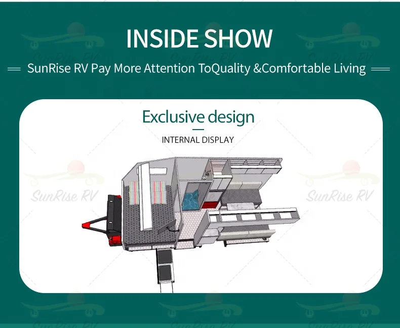 Best Suitable Caravan for sale Lightweight overland Travel Trailer rv camper hybrid toy hauler caravan 4x4 camper Toy Hauler