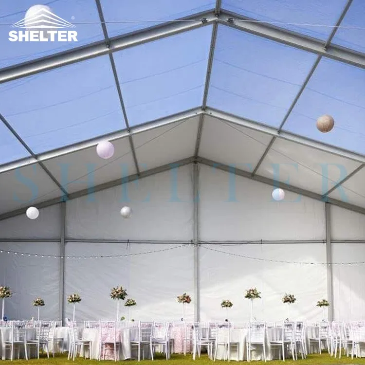 Durable Waterproof Clear  PVC Wedding Marquee Tent Price with Tempered Glass Wall System