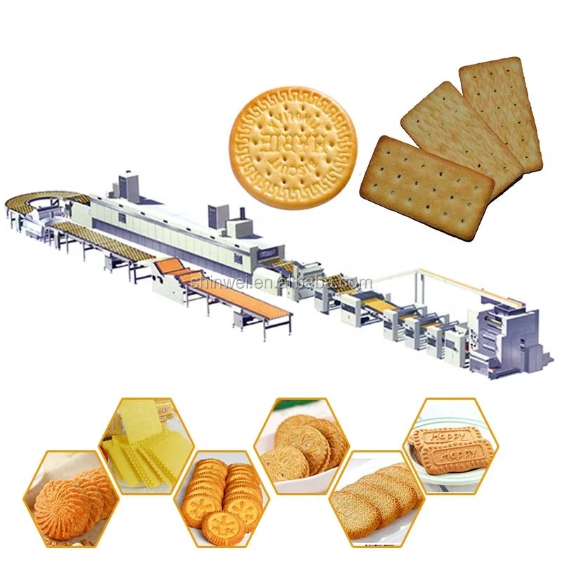 For factory 200KG per hour Snack Machines  For Hard and Soft biscuit production line