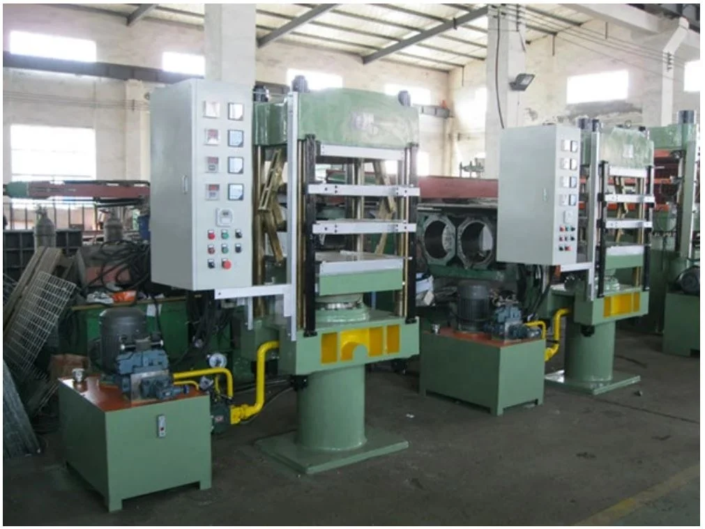 Frame type plate rubber vulcanizing press for rubber tile/mat with electric/steam heating