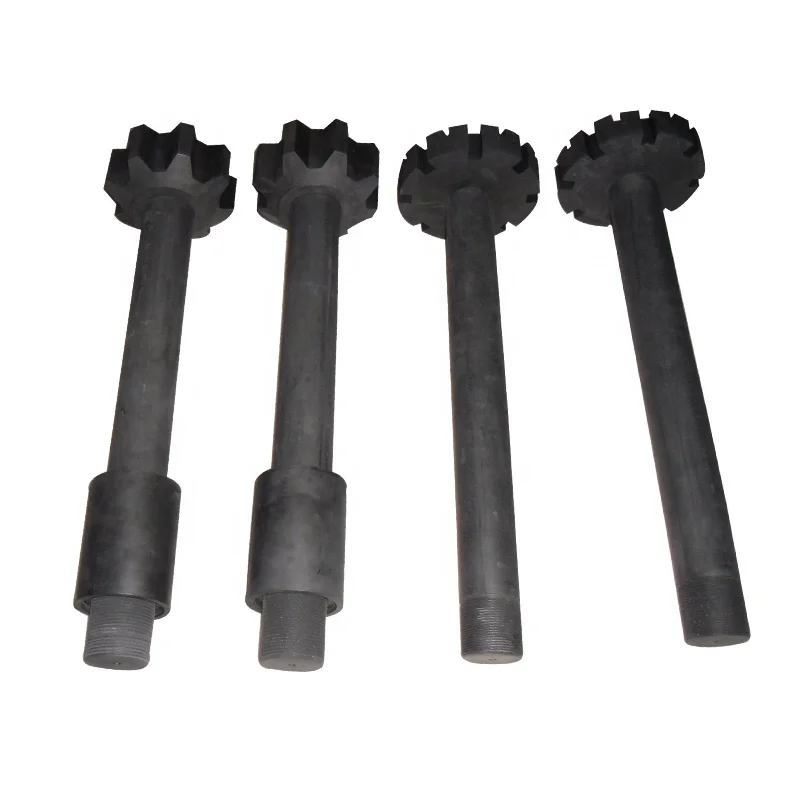 Anti-oxidation Graphite Degassing Rotor and Shaft for aluminum industry