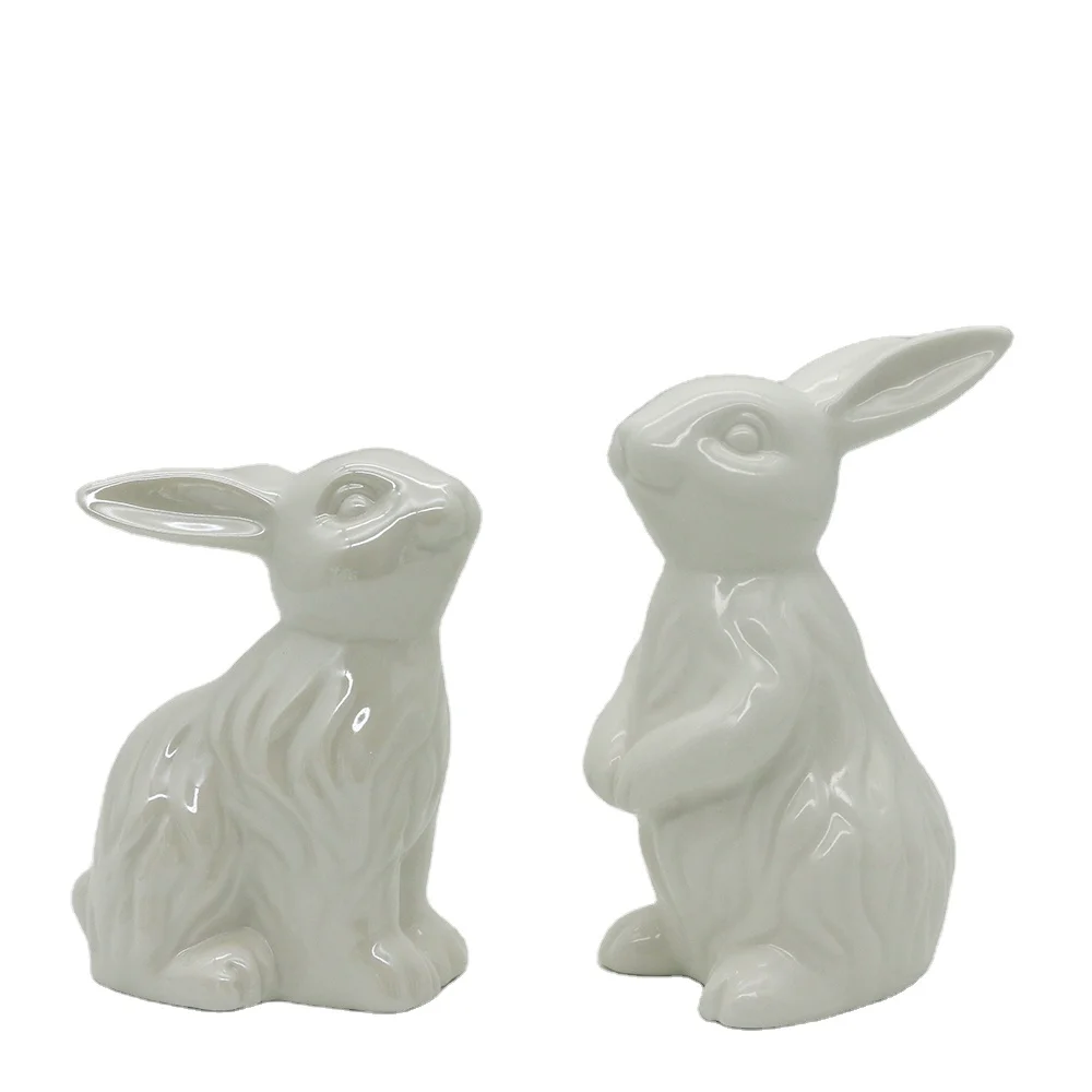 White mini size porcelain Easter decoration ornament rabbit for sale
