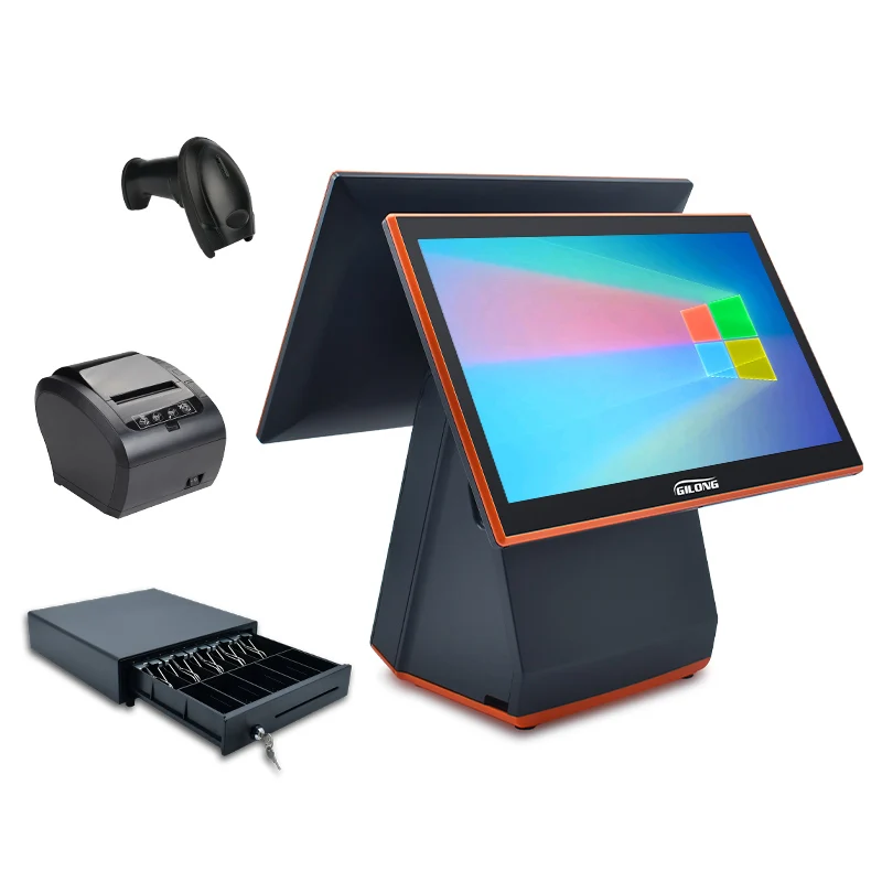 Цена завода емкостный сенсорный экран Windows Pos все в одном кассовый аппарат