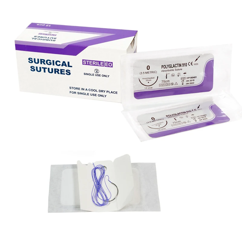 With needle Absorbable Suture Sutures Polyglycolic Acid Surgical Suture