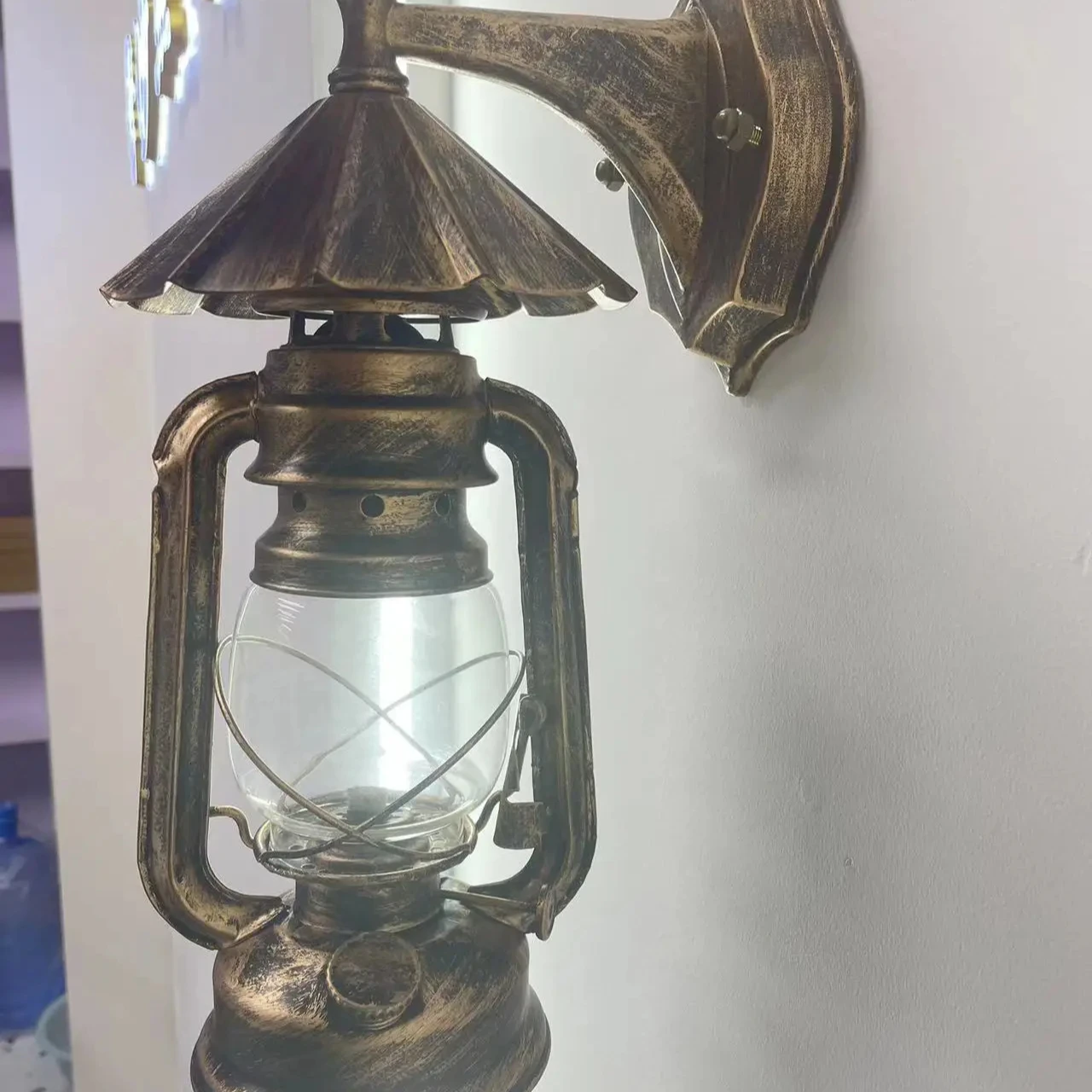 Retro Outdoor Waterproof LED Umbrella Wall Light Doorside Balcony Wall Lamp For Garden