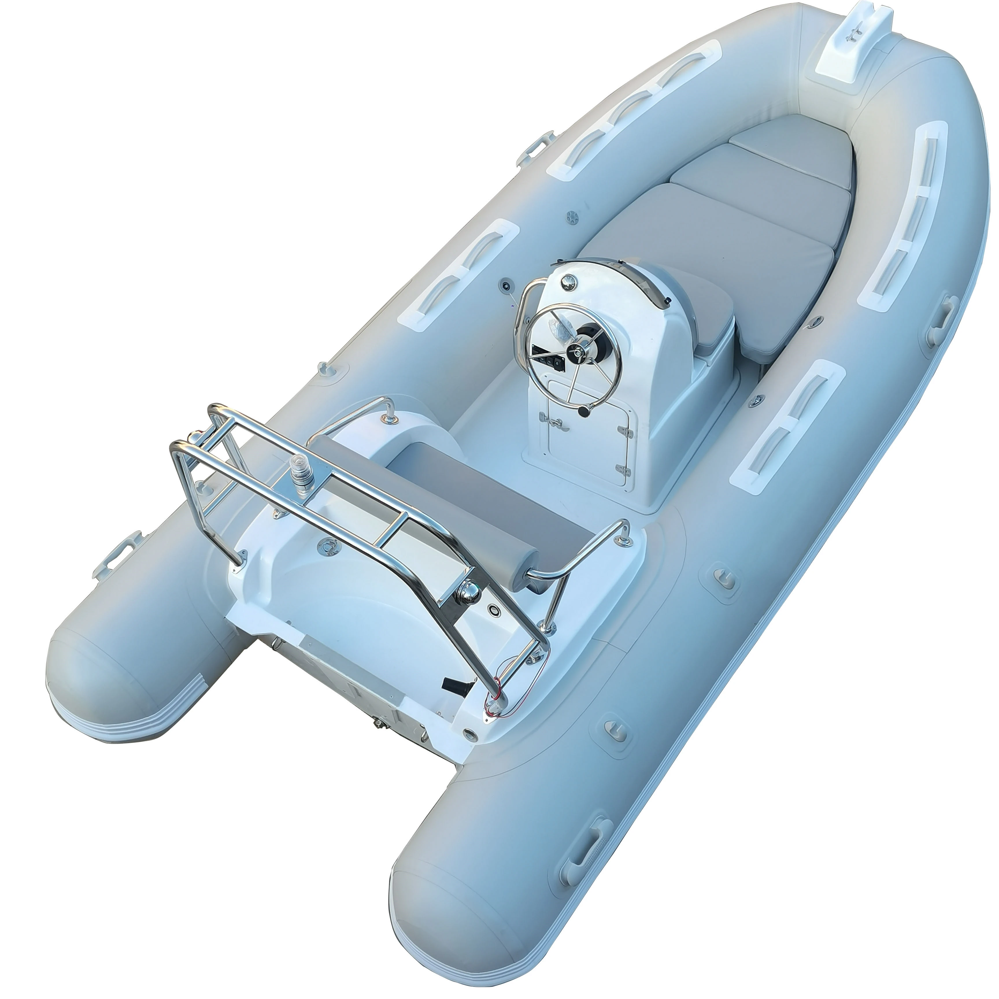 12.8FT Inflatable Boat Inflatable Dinghy Rescue Dive Raft Fishing Boat