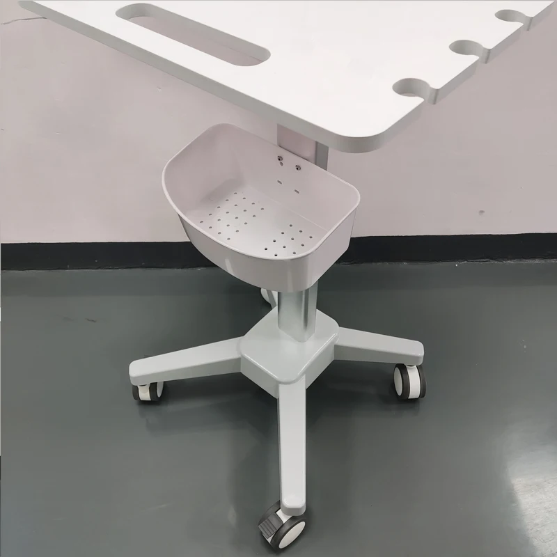 Aluminum Emergency Trolley ABS Panel Cart for Laptop Conference Endoscope Medical-Grade Hospital Furniture