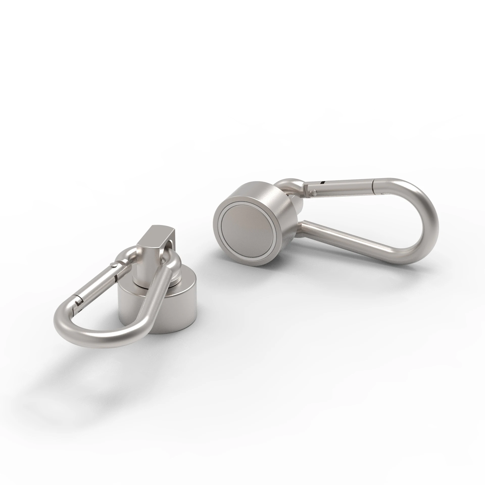 Rotatable Neodymium Iron Boron Pot Magnet with Carabiner for Outdoor Gear