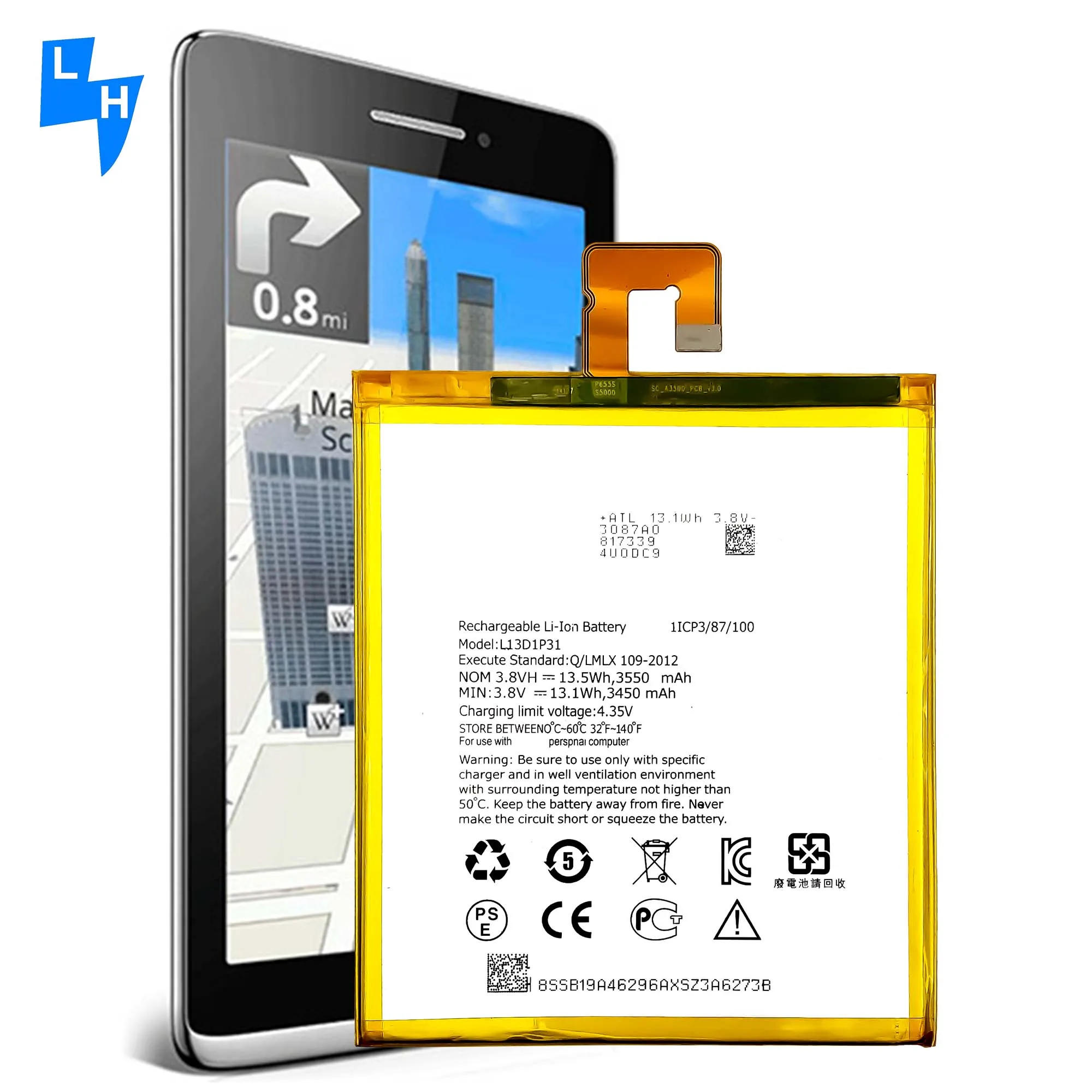 3450 мА/ч, L13D1P31 A3500-F A3500-H A3500-HV A7-50 Tab батарея в наличии для Lenovo A3500 nattery