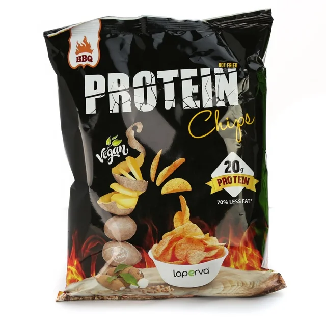 
High quality potato protein chips barbeque flavored fiber rich protein chips for keto diet and diet by laperva 12 pcs per box 