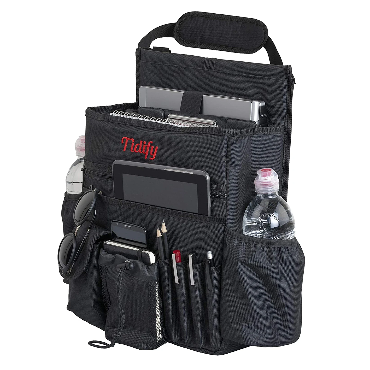 Salable Car Front Seat Organizer and Laptop Storage Stabilizing Side Straps Soft Adjustable Shoulder Strap
