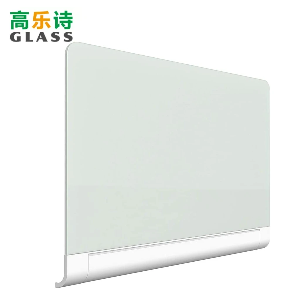 Wall Mounted Glass Whiteboard Easy Install Frameless Magnetic Heat Tempered Glass Board For School Office