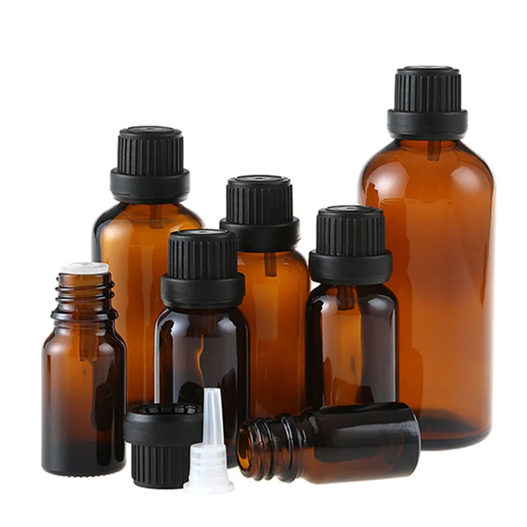 Factory wholesale in stock 5ml 10ml 15ml 20ml 30ml 50ml 100ml blue green clear amber glass essential oil bottle