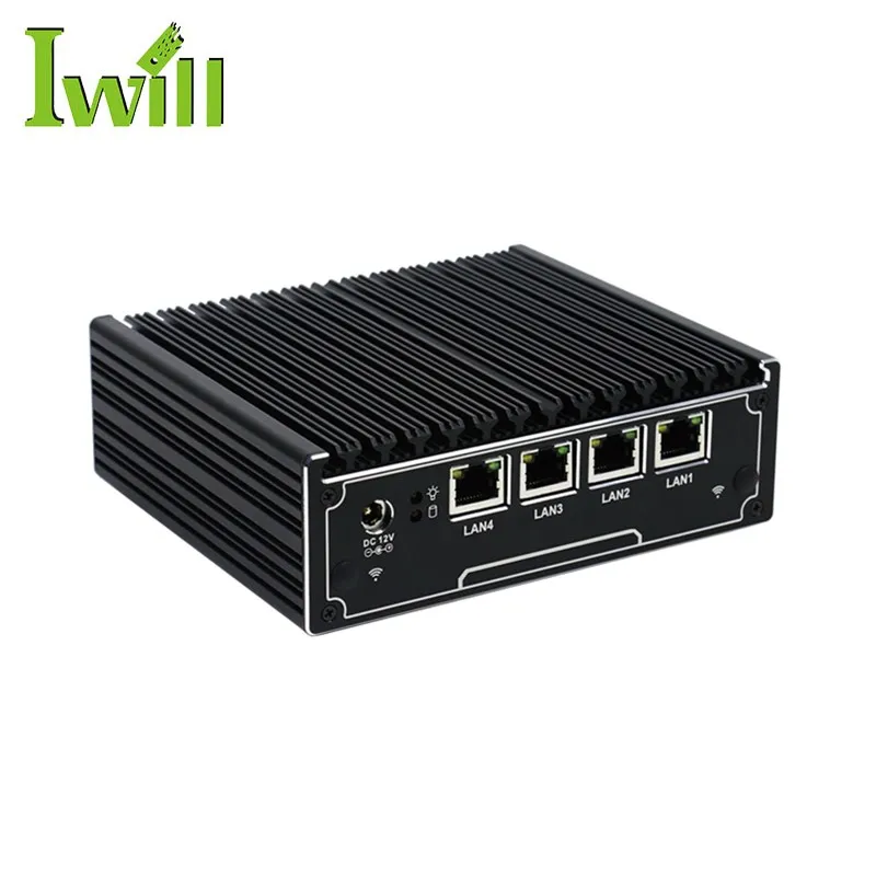 Iwill IBOX-N12 pfsense Nano мини ПК 4 lan J1900 quad core маршрутизатор