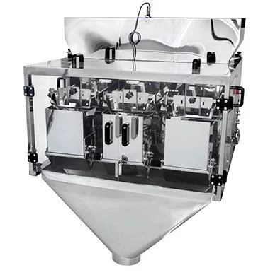 High Accuracy 4 Heads Automatic Scale Rice Snack Granule Powder Nuts Chips Beans Linear Weigher