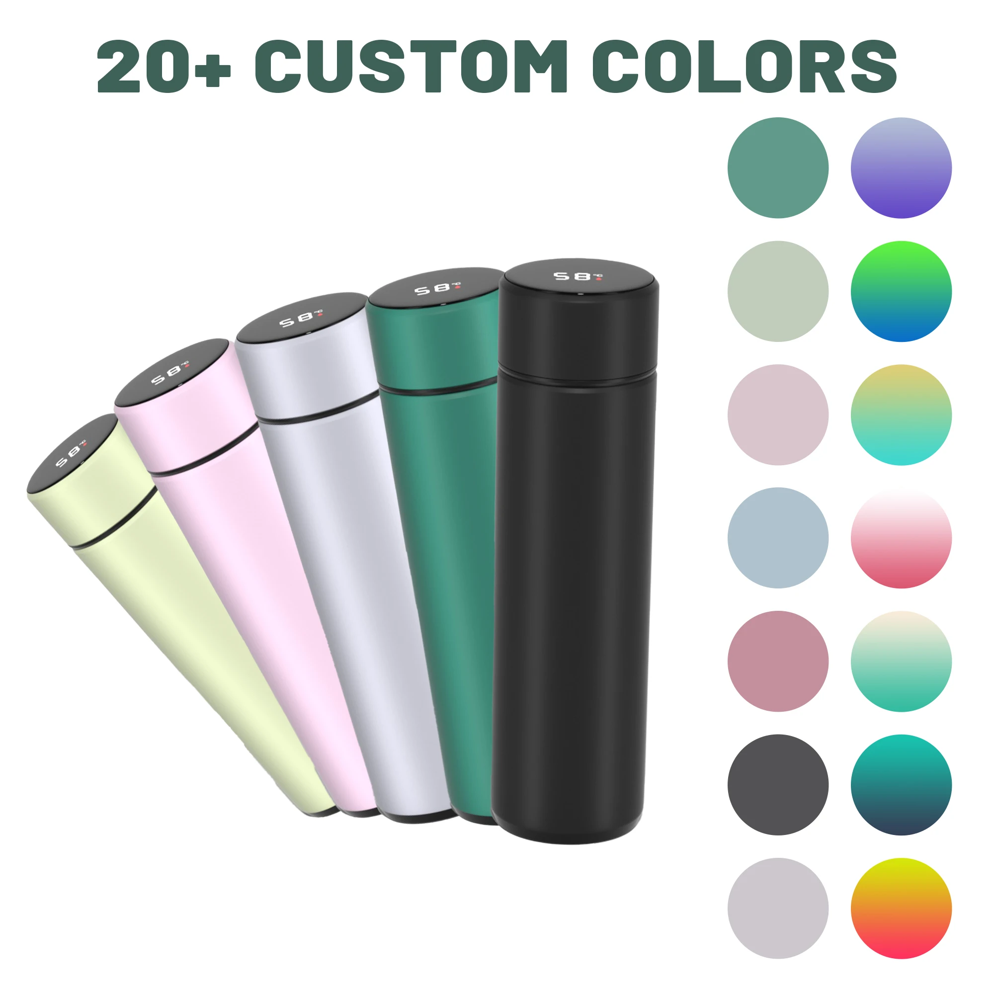 Smart LED Temperature Display Metal Insulation Water Bottle Thermos Cup Stainless Steel Intelligent Vacuum Flask