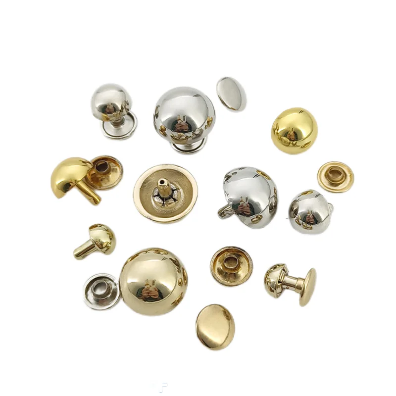 Mushroom nail round rivet clothing luggage accessories double-sided snap button handbag spike feet Clothing jeans rivet