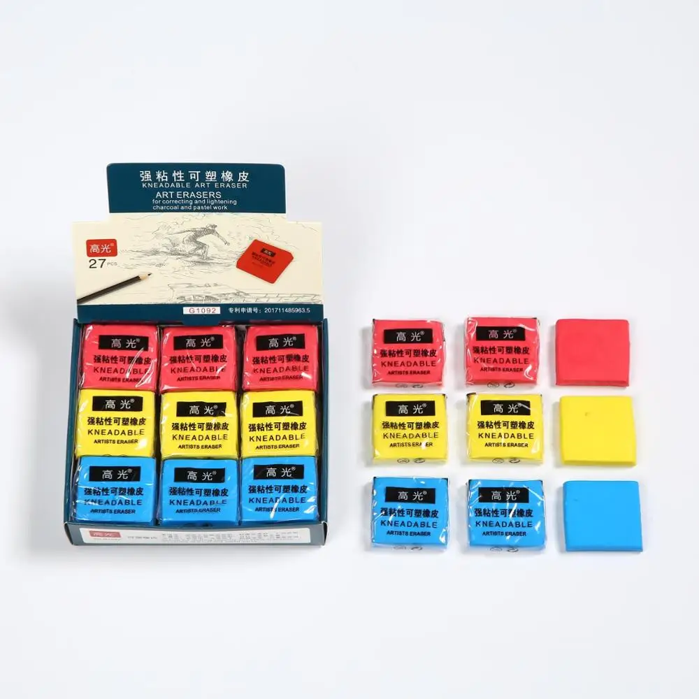 school stationery ,non-drying ,non-toxic ,reusable modeling clay eraser for kids