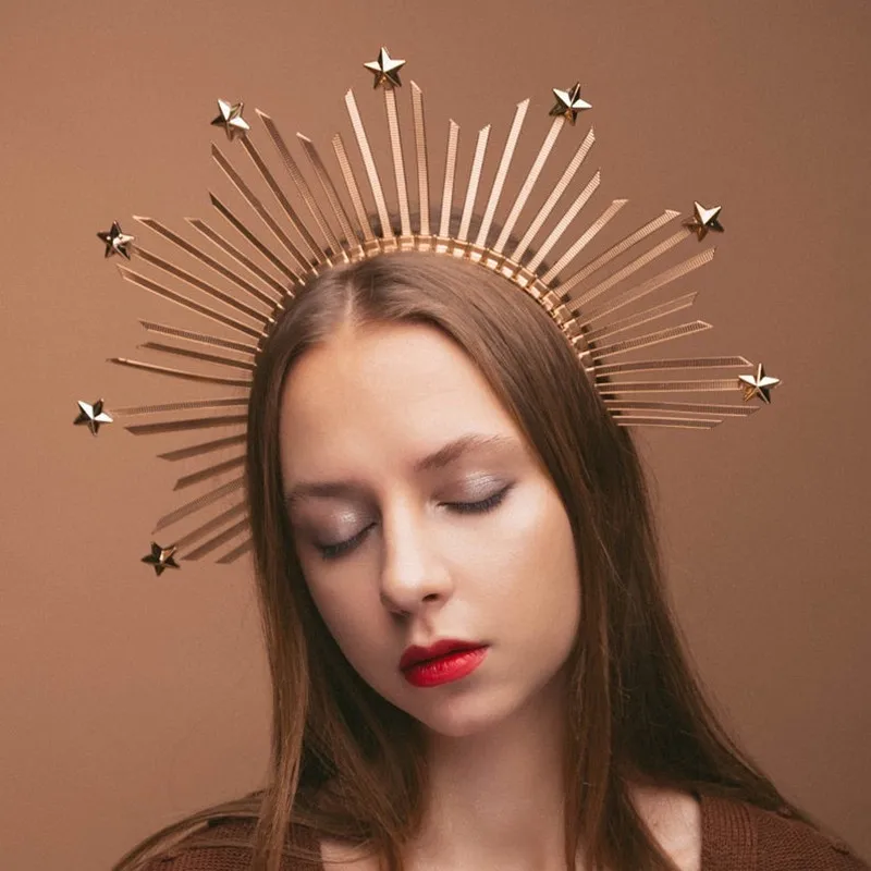 New Design Exaggeration Notre Dame Aura Funny Crown Halloween Witch Hair Accessories Headband