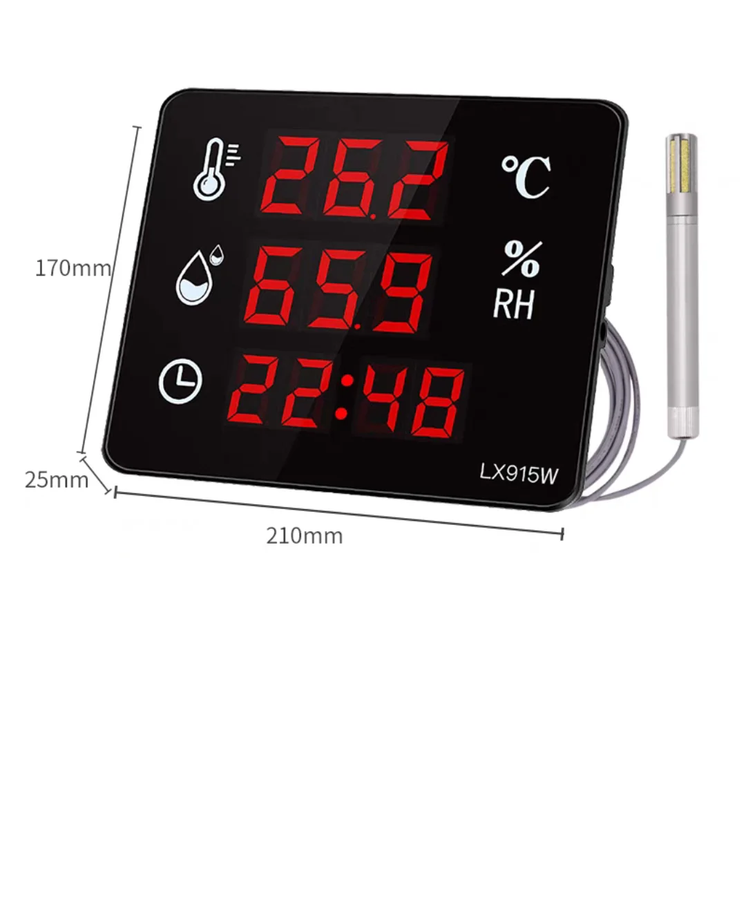 Industrial temperature and humidity meter with probe WiFi can be connected to mobile phone humidity