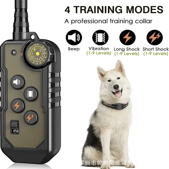 iPetDog Remote Controlled Bark Control Trainer Warning Sound Vibration Electric Shock Buzzer Light Dog Training Equipment