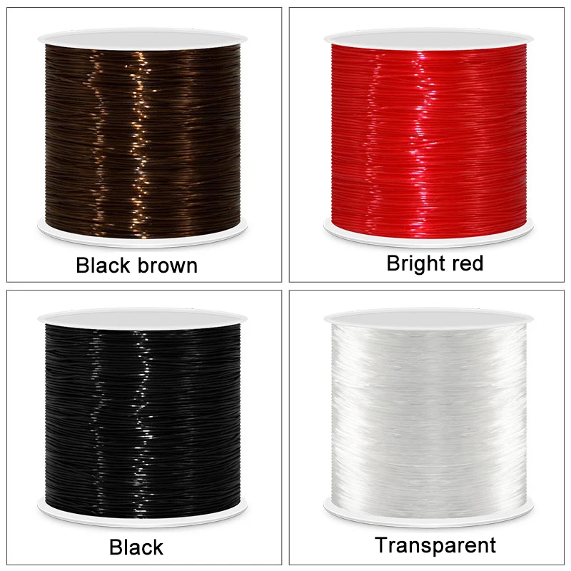 0.6mm-1.0mm Small Roll Round Crystal Transparent Elastic Thread For Manual Diy Weaving
