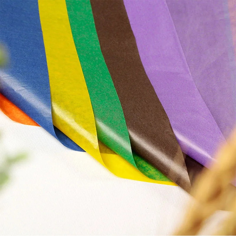 
Factory wholesale 21g color translucent wax paper tissue wrapping paper for fruit and vegetable package 