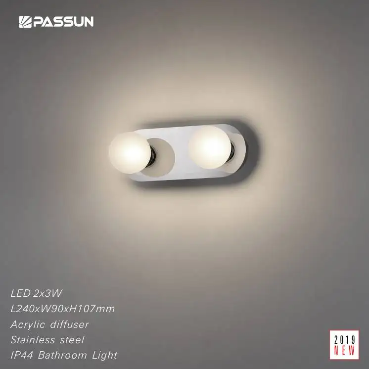 High quality Midcentury mirror lighting surface mounted wall lamp IP44 bathroom led mirror light