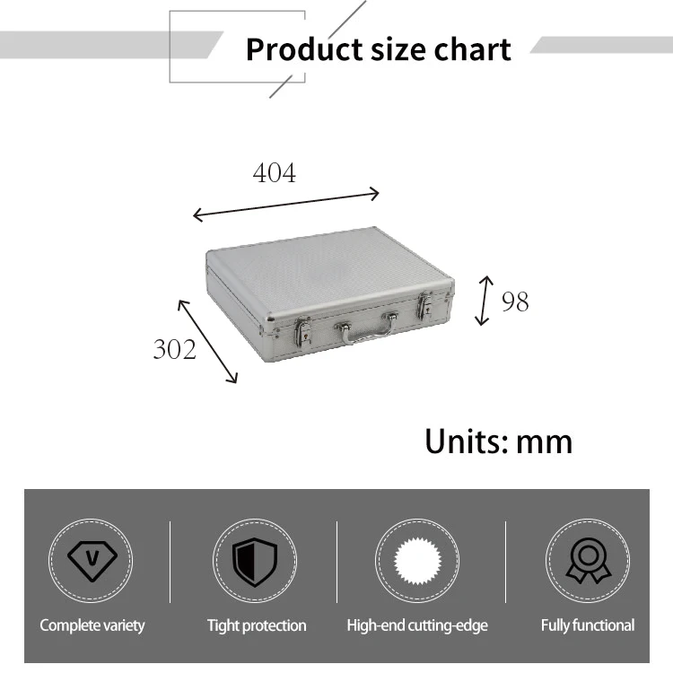 DRX professional Lockable Aluminum Case APC009 hard waterproof equipment case with foam insert